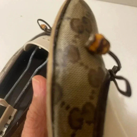 GUCCI GG WOMEN'S BROWN LUXURY LEATHER BAMBOO BIT Tassal no rips or tear. - Picture 12 of 16